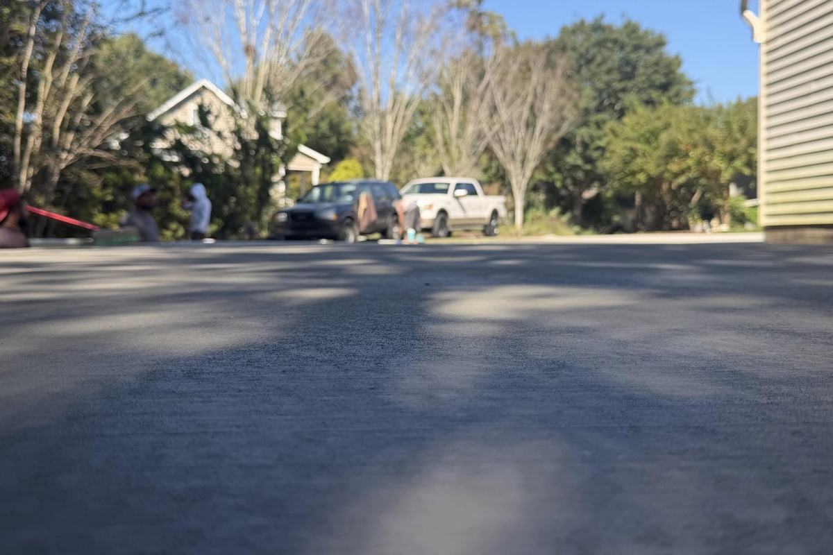 Smooth finished driveway